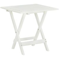 Cafébord vit 46x46x47 cm massivt akaciaträ vidaXL