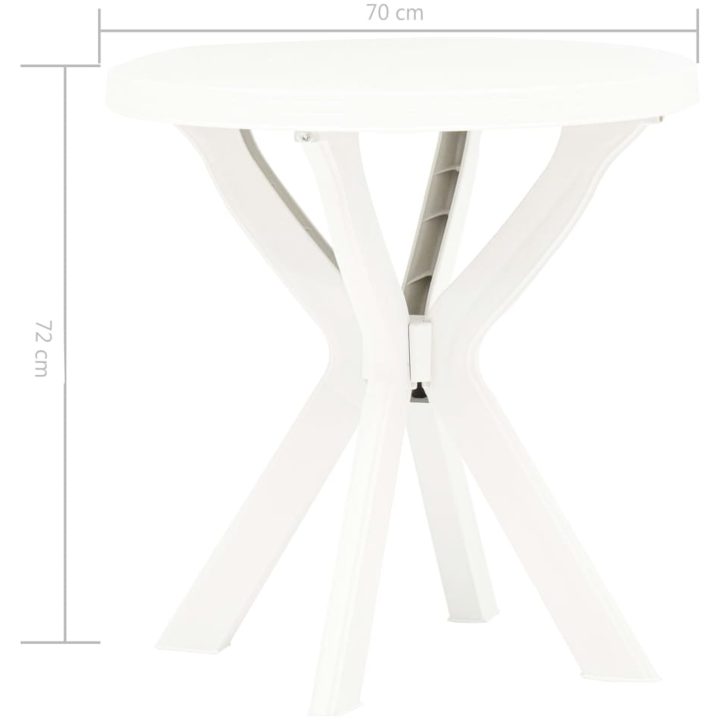 Cafébord vit ⌀70 cm plast vidaXL – bild 4
