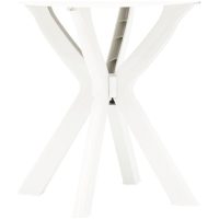 Cafébord vit ⌀70 cm plast vidaXL