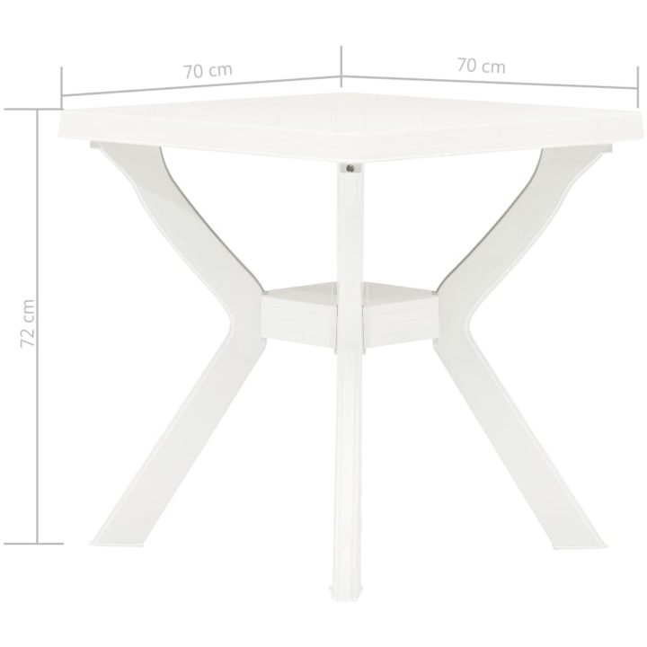 Cafébord vit 70x70x72 cm plast vidaXL – bild 4