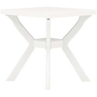 Cafébord vit 70x70x72 cm plast vidaXL
