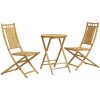Caféset 3 delar bambu vidaXL – miniatyr 2