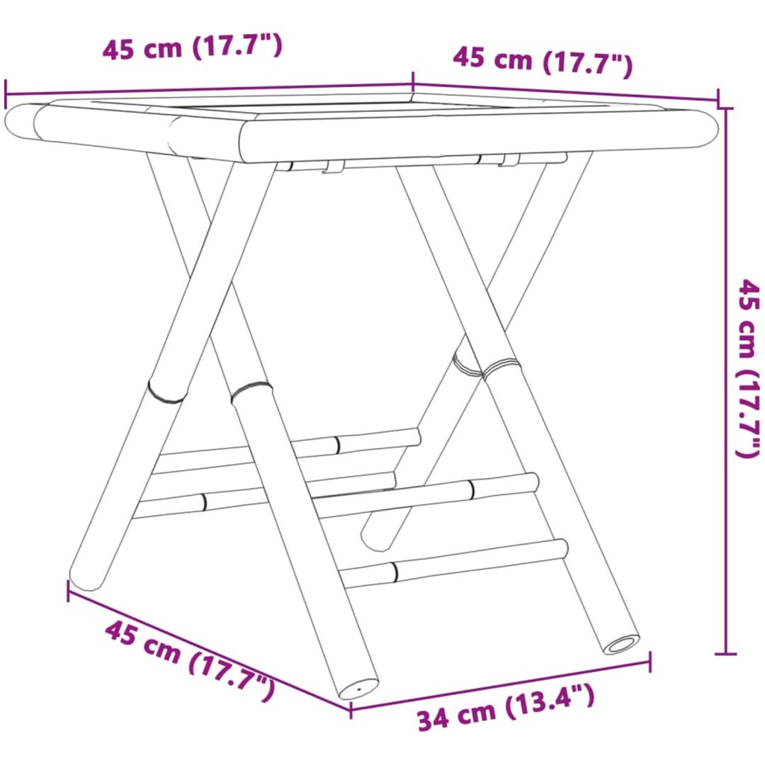Caféset 3 delar bambu vidaXL – bild 9