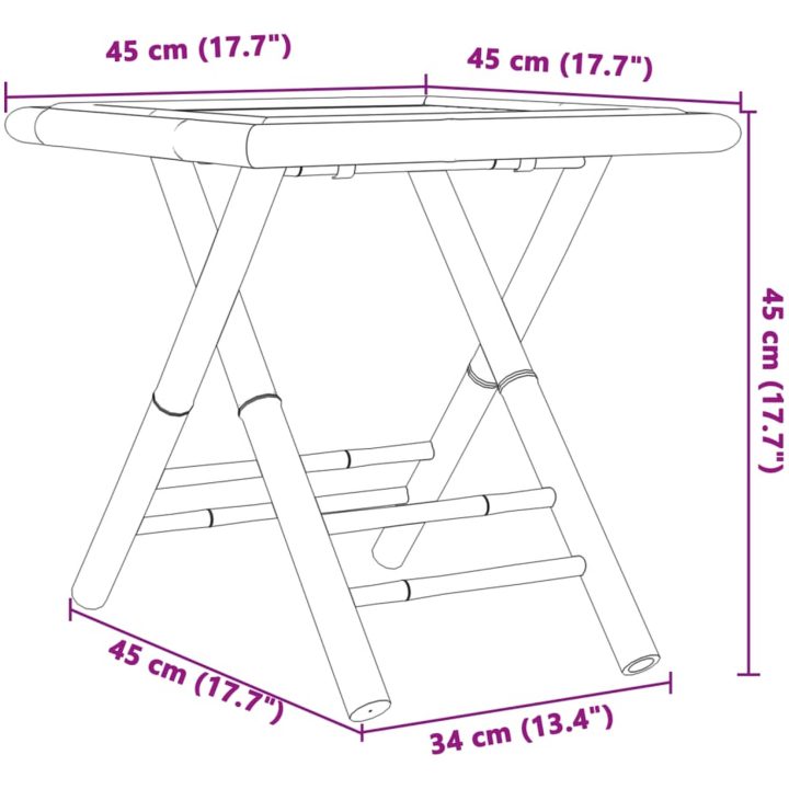 Caféset 3 delar bambu vidaXL – bild 9