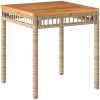 Caféset 3 delar beige konstrotting och massivt akaciaträ vidaXL – miniatyr 6