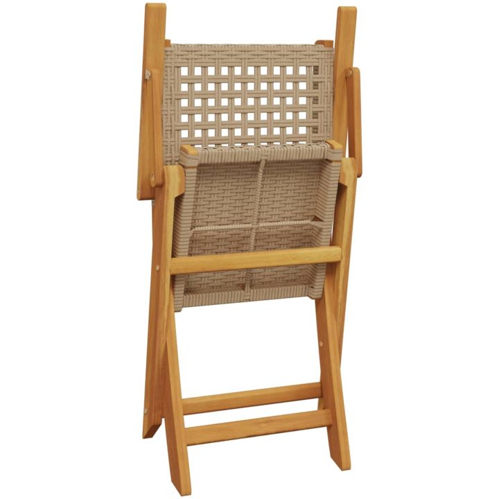 Caféset 3 delar beige konstrotting och massivt trä vidaXL 60 x 75 cm – bild 7