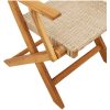 Caféset 3 delar beige konstrotting och massivt trä vidaXL 60 x 75 cm – miniatyr 9