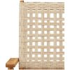 Caféset 3 delar beige konstrotting och massivt trä vidaXL 60 x 75 cm – miniatyr 10