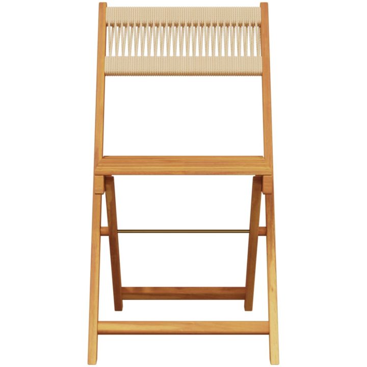 Caféset 3 delar beige polypropen och akaciaträ vidaXL 60 x 75 cm – bild 4