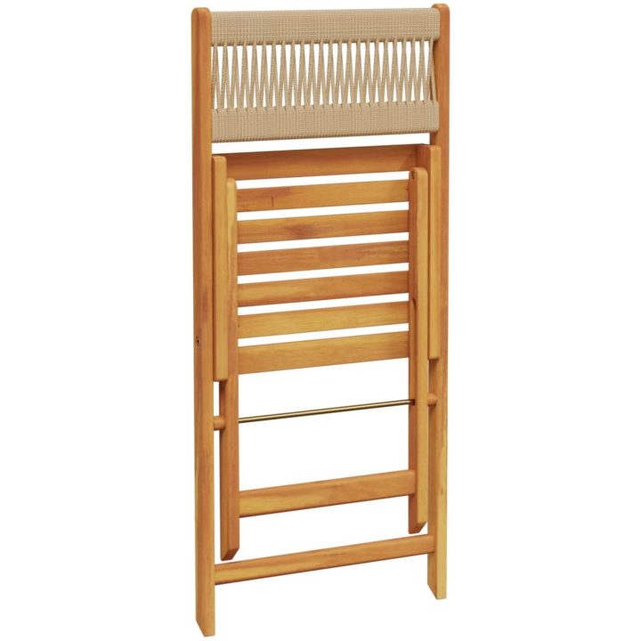 Caféset 3 delar beige polypropen och akaciaträ vidaXL 60 x 75 cm – bild 7