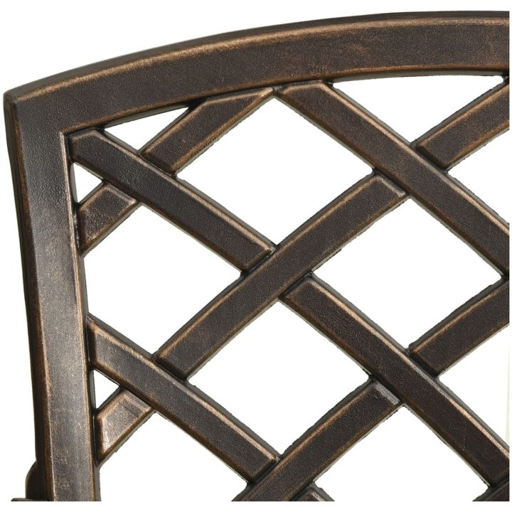 Caféset 3 delar gjuten aluminium brons vidaXL – bild 5