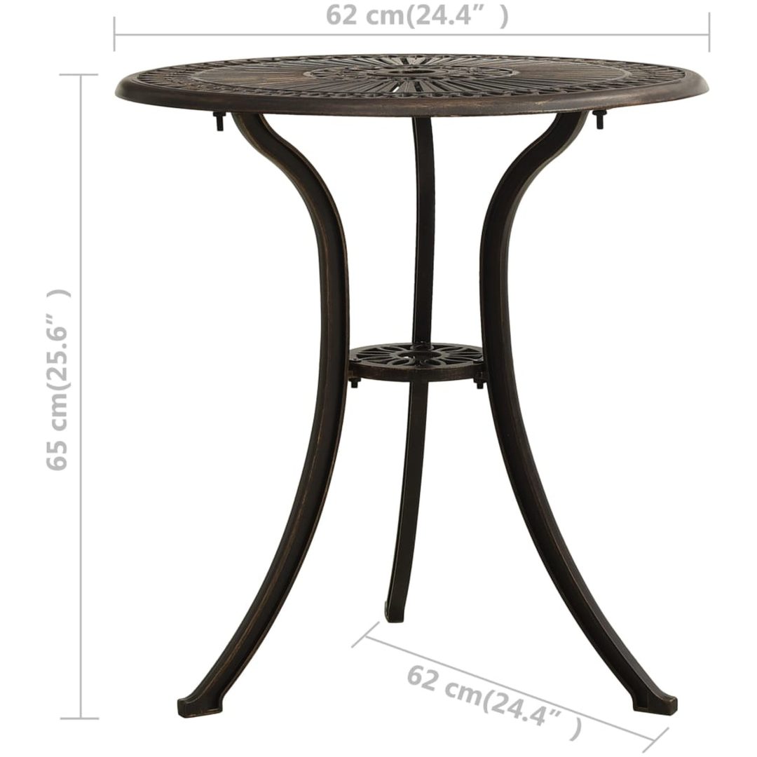 Caféset 3 delar gjuten aluminium brons vidaXL – bild 9