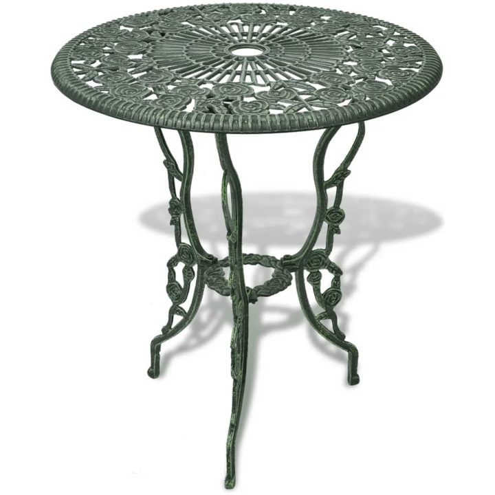 Caféset 3 delar gjuten aluminium grön vidaXL – bild 2