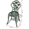 Caféset 3 delar gjuten aluminium grön vidaXL – miniatyr 11