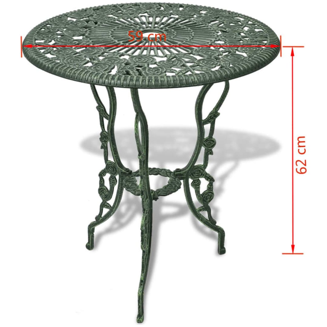 Caféset 3 delar gjuten aluminium grön vidaXL – bild 10