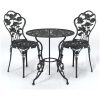 Caféset 3 delar gjuten aluminium svart vidaXL – miniatyr 2