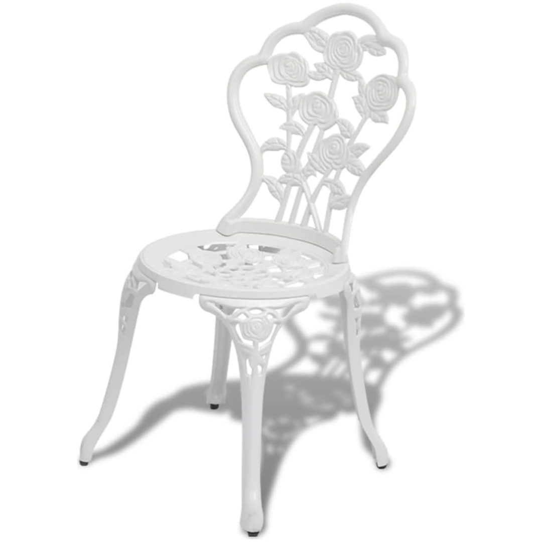Caféset 3 delar gjuten aluminium vit vidaXL – bild 5