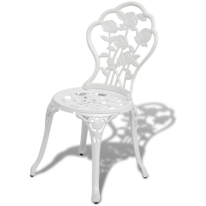 Caféset 3 delar gjuten aluminium vit vidaXL – bild 5