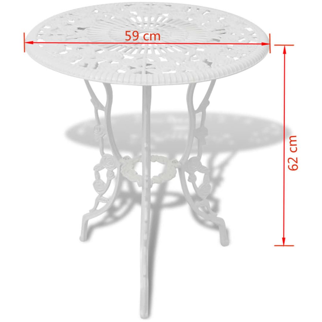 Caféset 3 delar gjuten aluminium vit vidaXL – bild 9