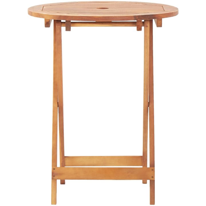 Caféset 3 delar grå konstrotting och massivt trä vidaXL 60 x 75 cm – bild 6