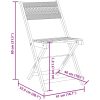 Caféset 3 delar grå polypropen och massivt trä vidaXL 60 x 75 cm – miniatyr 12