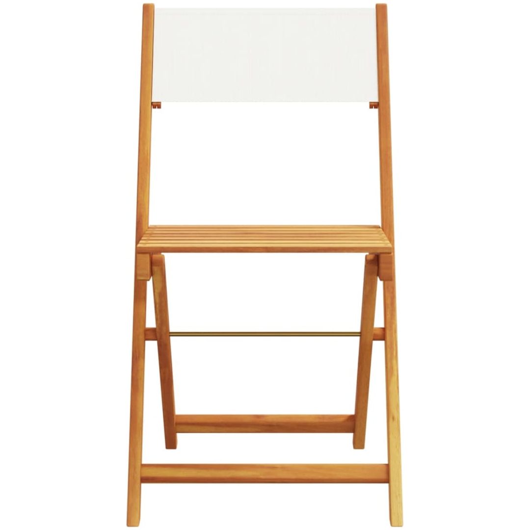 Caféset 3 delar gräddvit tyg och massivt trä vidaXL 60 x 75 cm – bild 4