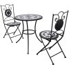 Caféset 3 delar keramik svart och vit vidaXL – miniatyr 1