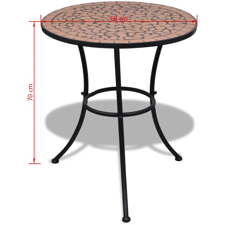Caféset 3 delar keramik terrakotta vidaXL – bild 11