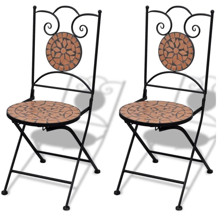 Caféset 3 delar keramik terrakotta vidaXL – bild 6