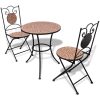 Caféset 3 delar keramik terrakotta vidaXL – miniatyr 1