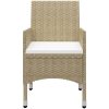 Caféset 3 delar konstrotting och härdat glas beige vidaXL – miniatyr 5