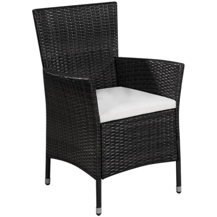 Caféset 3 delar konstrotting svart vidaXL – bild 2