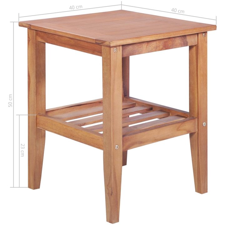 Caféset 3 delar massiv teak vidaXL – bild 11
