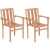 Caféset 3 delar massiv teak vidaXL – miniatyr 4