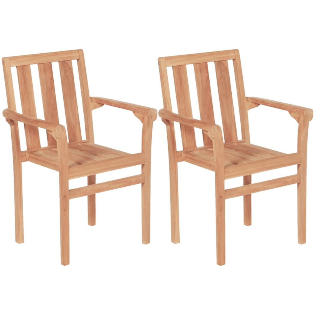 Caféset 3 delar massiv teak vidaXL – bild 4