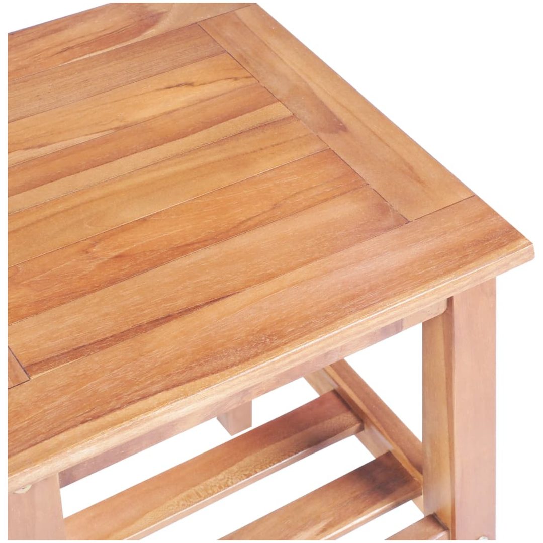 Caféset 3 delar massiv teak vidaXL – bild 8