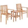 Caféset 3 delar massiv teak vidaXL – miniatyr 1