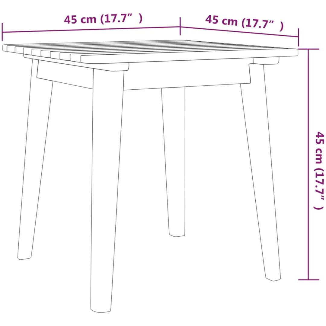 Caféset 3 delar massivt akaciaträ vidaXL – bild 8