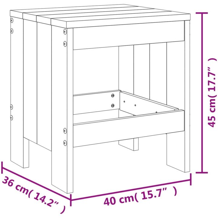 Caféset 3 delar massivt douglasträ vidaXL – bild 9