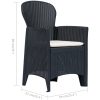 Caféset 3 delar plast antracit konstrotting vidaXL – miniatyr 11