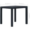 Caféset 3 delar plast antracit konstrotting vidaXL – miniatyr 12