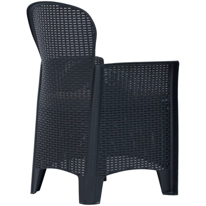 Caféset 3 delar plast antracit konstrotting vidaXL – bild 3