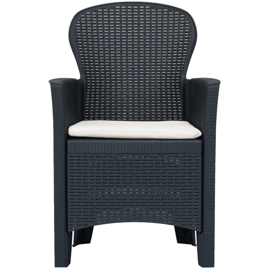 Caféset 3 delar plast antracit konstrotting vidaXL – bild 4