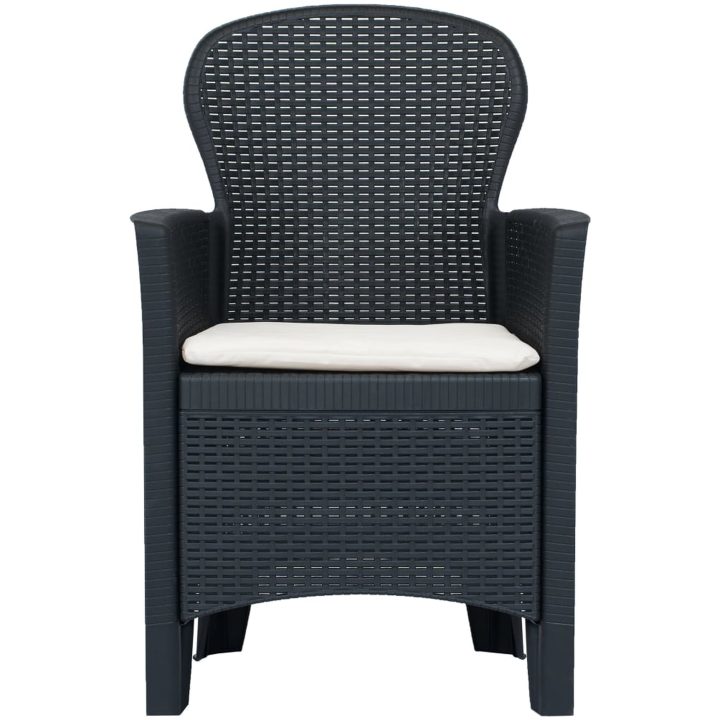 Caféset 3 delar plast antracit konstrotting vidaXL – bild 4