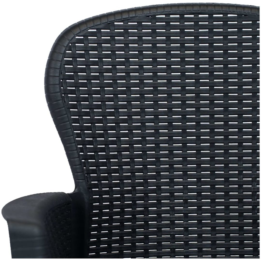 Caféset 3 delar plast antracit konstrotting vidaXL – bild 5