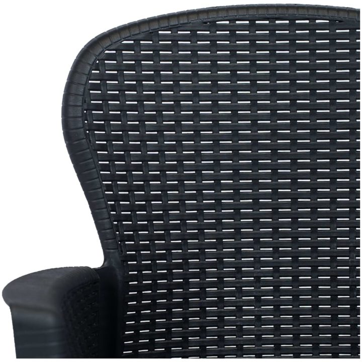 Caféset 3 delar plast antracit konstrotting vidaXL – bild 5