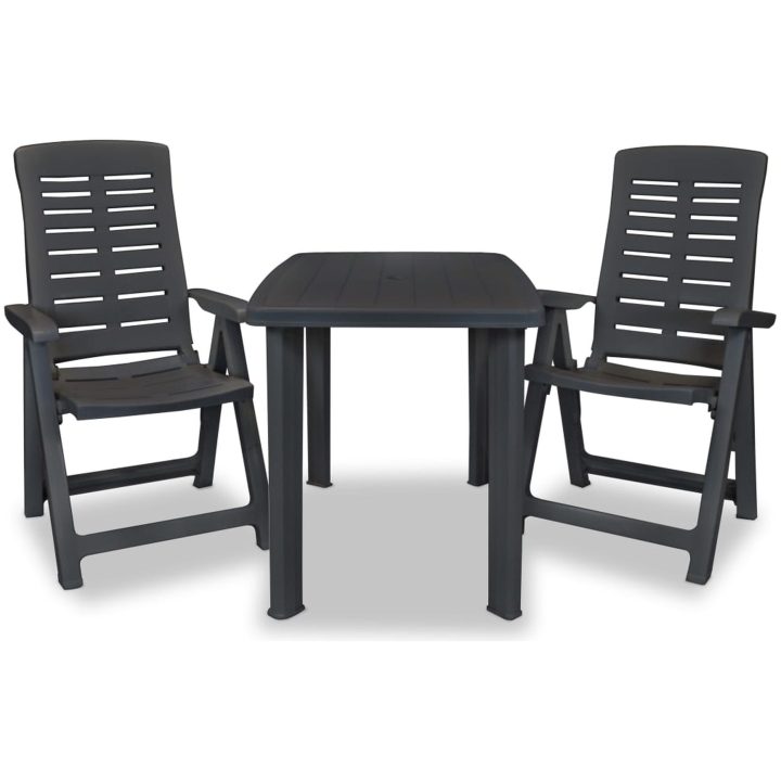 Caféset 3 delar plast antracit vidaXL – bild 2