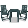 Caféset 3 delar plast grön vidaXL – miniatyr 2