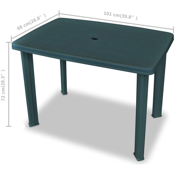 Caféset 3 delar plast grön vidaXL – bild 10