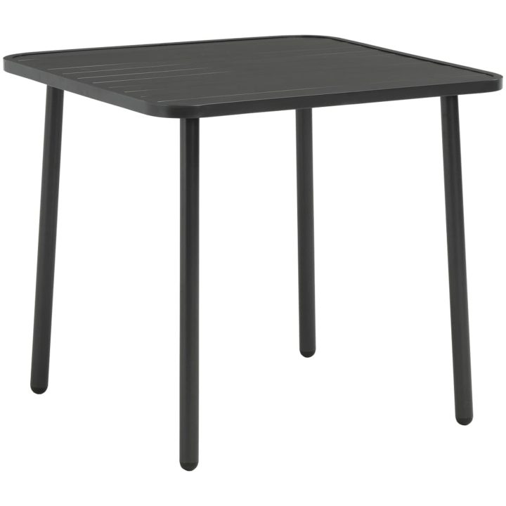 Caféset 3 delar stål mörkgrå vidaXL – bild 2